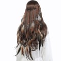 Miniatyrbilde 2 av 5: Fjær Hodeplagg Boho Hippie Hodebånd - Fancy Fjær Hodeplagg Bohemian Hodeplagg Dusker For Kvinner Jenter Karneval Hodeplagg