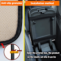 Miniatyrbild 5 av 6: Förvaringslådematta för bilens armstöd, mittkonsolskydd i fiberläder, bilens armstödslådeöverdrag, tillbehör för inredningsskydd för SUV, lastbil, bil