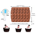 Miniatyrbillede 2 af 6: Jule-Chokoladeform i Silikon med 6 Mønstre