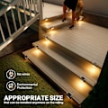 Miniatyrbilde 3 av 6: Solcelle Gjerdelys Utendørs 16 Pakk, Solcelle Trappelys Vanntette Led Solcellelys for Utendørs Trapper, Dekk, Gjerde, Hage, Patio