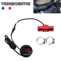 Miniatyrbild 3 av 5: Universal Motorcykel Led Digital termometer Vattentemperatur Temperaturmätare（18mm kontakt，Blå ljus）