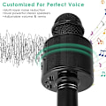 Miniatyrbillede 2 af 6: Trådløs Bluetooth Karaoke Mikrofon, 5 i 1 Trådløs Mikrofon til Børn, Mikrofon med Højttaler | Remix, Mic KTV Mikrofon