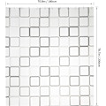 Miniatyrbillede 3 af 6: Bruseforhæng, Antimold Vandtæt 180x200cm Vaskbart Antibakterielt Stof Polyester Badekar Forhæng med 20 Bruseforhængsringe