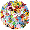 Miniatyrbillede 1 af 6: 60 stk. broderede patches, sy på/stryg på patches, applikation til tøj, kjoler, bukser, hatte, jeans, sy blomster applikation DIY tilbehør