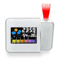 Miniatyrbild 1 av 6: Väckarklocka med projektion, LED-projektionsväckarklocka, projektionsdigital väckarklocka, USB-laddning/LCD-displaybelysning - ingen radiofunktion, Vit