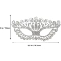 Pikkukuva 2 / 5: Rhinestone Masquerade Mask Diamond Half Face Party Mask -asun rekvisiitta, joka on yhteensopiva Masquerade Bar Party -hopeaa 1 kpl