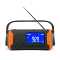 Miniatyrbild 2 av 5: Orange Multifunktionell Katastrofberedskap Väderradio Handvev Ficklampa Radio Sol Nöd Handvev Generator Radio