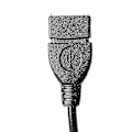 Miniatyrbillede 4 af 4: 3,5 mm han audio aux-in-jack til usb 2.0 type A hun Otg konverter kabel