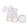 Miniatyrbilde 1 av 5: 2-pack bærbar brystpumpe, dobbel håndfri brystpumpe, LCD-skjerm, lite støy og smertefri, 2 moduser og 9 nivåer elektrisk brystpumpe bærbar, 180 ml