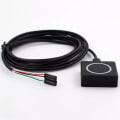 Miniatyrbillede 4 af 5: PC Power-knap Desktop Power Switch Ekstern Power Switch Aluminiumslegering Magnetisk selv-nulstillingsknap Metal Shell RGB