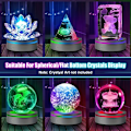 Miniatyrbillede 2 af 5: Genopladelig LED-displaystand til 3D-krystalfotos, glas, akryl eller gennemsigtigt, translucent materiale med touch-switch
