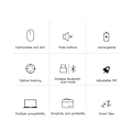 Miniatyrbilde 2 av 6: Trådløs dobbelmodus Bluetooth-mus for Apple-enheter: Stillegående, oppladbar, perfekt for bruk på bærbare datamaskiner på kontoret
