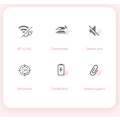 Miniatyrbillede 4 af 6: Trådløs genopladelig Bluetooth dual-mode lydløs bærbar kontormus