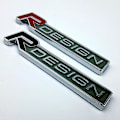 Pikkukuva 3 / 5: 3D metalli kromi punainen musta logo Rdesign Emblem auton lokasuojan merkki tavaratilan tarra Volvo S60l V40 V60 Rdesign tarratarratarvikkeet (sininen)