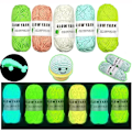 Miniatyrbilde 1 av 6: Luminous håndstrikkegarn, glødende ull som lyser i mørket, 50G DIY stoff polyester håndstrikking, håndstrikkegarn