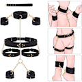 Miniatyrbillede 2 af 6: Sex Bondage BDSM Kit Begrænsninger - Voksen Sexlegetøj til Par Hals til Håndled SM Gear & Tilbehør Spil 7 Stk Sæt