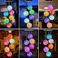 Miniatyrbillede 4 af 5: Farveskiftende Solar Powered Led Chimes Havedekoration til udendørs romantisk gårdhave med kroge