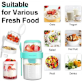 Miniatyrbild 3 av 6: Müsli-mugg att ta med, yoghurtmugg med sked för på språng, 310ML+760ML läckagesäker yoghurtmugg, lunchlåda (blå)