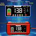 Miniatyrbild 5 av 6: Bilbatteriladdare, 12V 6A Smart Batteri Trickle Laddare Bil 12V Batteriunderhåll Desulfator för Bil Lastbil Motorcykel Gräsklippare Marin