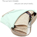 Miniatyrbillede 6 af 6: Dame Solhat Bred Skygge Foldbar Foldbar Justerbar Sommer Strand Solhat UPF 50+