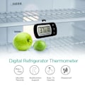 Miniatyrbild 2 av 6: Kyl- och frys termometer, digital termometer för frysrum, vattentät max/min-registreringsfunktion med stor LCD-skärm
