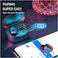 Miniatyrbilde 2 av 6: Trådløse ørepropper, Bluetooth 5.3 Hodetelefoner HiFi Deep Bass med mikrofon, 120H spilletid LED-skjerm, IPX7 Vanntett knappkontroll True Wireless Earphones