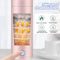 Miniatyrbild 3 av 6: Bärbar elektrisk vattenkokare - 5 minuters snabbkokning, 400 ml varmvattenkokare flaska säker elektrisk uppvärmd resekokare tillverkad av rostfritt stål