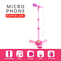 Miniatyrbillede 2 af 5: Mikrofon Karaoke Plug-in MP3 Bluetooth Funktion Stativ Mikrofon Børn Musikinstrument Scene Lys Legetøj Studerende Undervisningshjælpemiddel