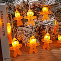 Miniatyrbild 1 av 5: Pepparkaksgubbe LED-ljusslinga, Dekorationsljus, Jultomte Ljusslinga för Festen