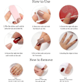 Pikkukuva 5 / 5: Pitkät vaaleanpunaiset tekokynnet Heart Fake Nails Full Cover Design -kynsivinkit