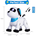 Miniatyrbilde 4 av 6: Fjernstyrt robot-hundeleke, programmerbar interaktiv og smart dansende roboter for barn 5 år og oppover, RC stuntleketøy hund med lyd LED-øyne