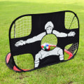 Miniatyrbillede 3 af 5: Børns Bærbare Foldbare Fodboldmål Net Mål Bold Træning Fodboldtræning