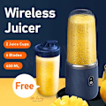 Miniatyrbillede 2 af 6: 400 ml elektrisk juicemaskine bærbar blender juice mixer mini trådløs USB genopladelig 6 blade juice cup