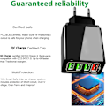 Miniatyrbilde 5 av 6: QC3.0 hurtiglading 4USB multi-port reiselader Ultra-hurtig lading, fungerer for alle smarttelefoner
