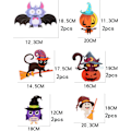 Pikkukuva 3 / 6: Halloween-riippuvat pyörteet - värikkäät kattopyörteet, spiraalit, folio, lepakko, noita, pääkallo, hämähäkki, aave, kurpitsa, hirviökortit, juhlatarvikkeet