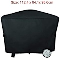 Miniatyrbild 2 av 5: Vattentätt BBQ cover, 112,4 x 64,1 x 95,6 cm Oxford-tyg BBQ- cover Anti-damm Anti-UV-överdrag med justerbart elastiskt rep för Weber Q3000 Q2000