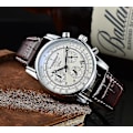 Miniatyrbillede 1 af 5: Ny Zeppelin Ur Top Vandtæt Læder Business Casual Quartz Ur Herre Three Eyes Multifunktion Chronograph Ur