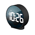Miniatyrbild 1 av 6: Liten digital väckarklocka, LED-skrivbordsreseelektronisk klocka, dubbel alarm, snooze-funktion, dimbar dagsinställning, 12/24 timmars dagsvisning