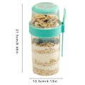 Miniatyrbild 2 av 6: Müsli-mugg att ta med, yoghurtmugg med sked för på språng, 310ML+760ML läckagesäker yoghurtmugg, lunchlåda (blå)