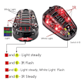 Miniatyrbillede 2 af 5: Hjelmlys Overlevelsessignallys Identifikationslys Ir Og Synlig Led Hjelm Strobe Hjelm Lig（Tilfældig farve）