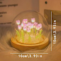 Miniatyrbillede 2 af 5: Tulip Lampe Blomst Natlys - DIY Sød Simulation LED Lys 20 Blomster Bordlamper Skrivebord Soveværelse Dekoration Håndlavede Lys Gave