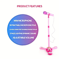 Miniatyrbild 3 av 5: Mikrofon Karaoke Plug-in MP3 Bluetooth Funktion Stativ Mikrofon Barn Musikinstrument Scenljus Leksak Student Undervisningshjälpmedel