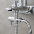 Miniatyrbilde 3 av 6: 1/2 tommers bryterventil dusjadapter messing 3-veis avlederventil for regndusj og dusjarm krom