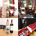 Miniatyrbilde 5 av 5: Sett med 6 julevinposer, burlap emballasje for flasker