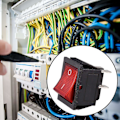 Miniatyrbillede 4 af 5: Rødt lys oplyst 4-benet DPST ON/OFF Snap-in-vippekontakt 16A 20A 250V AC（rød sort）