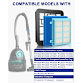 Miniatyrbillede 2 af 6: 3-vejs filter til Philips PowerPro Compact, Active, City & Power Cyclone, Ersatzfilterset til Philips FC8010/01 FC9334 FC9550 FC9555 FC9556