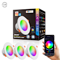 Miniatyrbillede 1 af 6: 3 stk. Bluetooth Smart Downlights Tuya RGBCW Fuld Farve Dæmpning Alexa Stemme/APP Kontrol