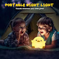 Miniatyrbillede 6 af 6: LED sød bønneand natlys, DoDo and natlys i silikone til børneværelset, genopladelig bordlampe, sengebordslampe med berøringssensor til soveværelser, stue