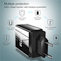 Miniatyrbilde 4 av 6: QC3.0 hurtiglading 4USB multi-port reiselader Ultra-hurtig lading, fungerer for alle smarttelefoner