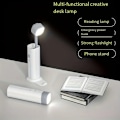 Miniatyrbild 2 av 6: Ögonskyddande bordslampa, liten bordslampa för studier och läsning för studenter, hopfällbar nattlampa för sovrum